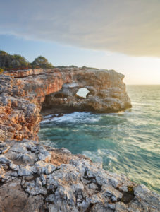Es Puntas rock hole, Mallorca, Balearic Islands, Spain Es Puntas rock hole, Mallorca, Balearic Islands, Spain